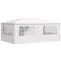 vidaXL Profesionálny párty stan+bočné steny 4x6 m, biely 90 g/m²