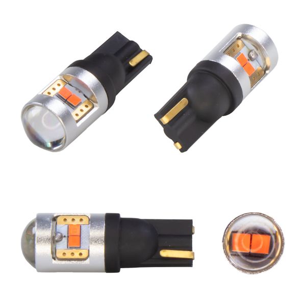 Autožiarovka LED T10 12/24V CARCLEVER 952034cbred 6LED/CSP CAN-Bus červená 2ks