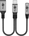 Adaptér GOOBAY 74524 2xUSB-C/JACK 3,5mm (pre počúvanie hudby)