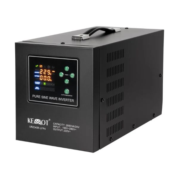 Zdroj záložný KEMOT PROsinus-2600/24-LFP4 24V 230V 2600VA 1800W Black URZ3429-LFP4