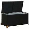 vidaXL Záhradný úložný box, čierny 120x65x61 cm, polyratan