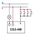 Časový spínač ELEKTROBOCK CS3-4M multifunkčný bez nulového vodiča