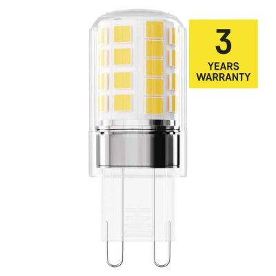 LED žiarovka JC G9 4,2 W teplá biela EMOS ZQ9E22.2 2 ks