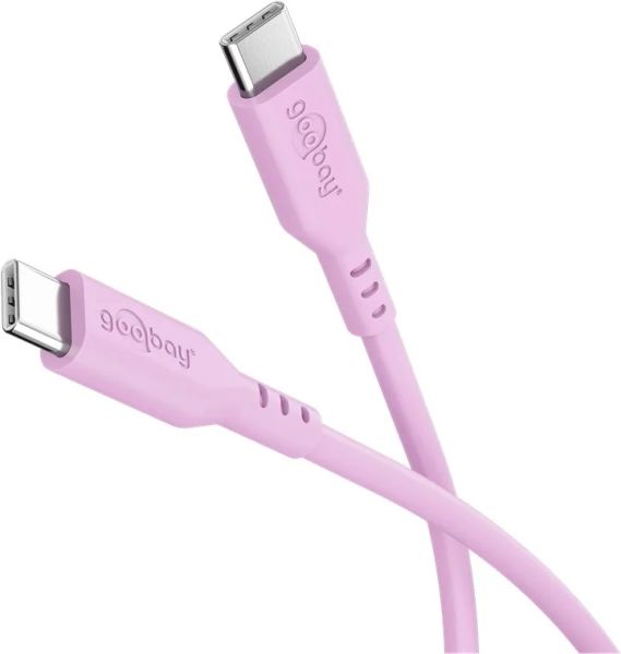 Kábel GOOBAY 77746 USB-C/USB-C 1,5 m Pink