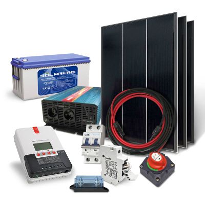 Solárny ostrovný set SOLARFAM 540Wp, 12V, batéria 200Ah, menič 230VAC 2000W