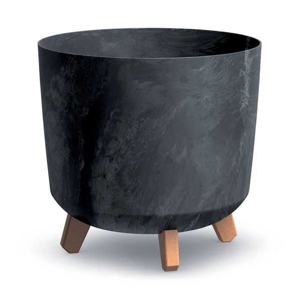 Kvetináč GRACIA TUBUS BETON EFFECT antracit 29,8cm