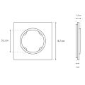 Rámček ELECTROMALT OVAL OVA1001B čierny