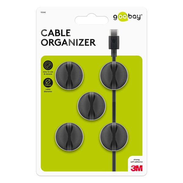 Organizér na káble GOOBAY 95040 5 ks Black