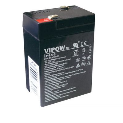 Batéria olovená 6V 4.5Ah VIPOW BAT0200