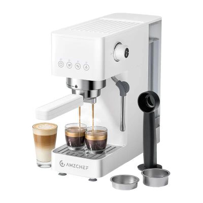 Pákový kávovar AMZCHEF CE-EM3131-WT, biely