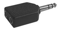 Redukcia Jack 6.3 stereo/ 2x6.3 stereo zdierka