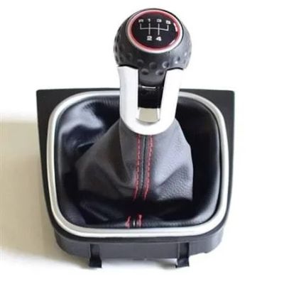 Radiaca páka s manžetou VW Golf V 2003 - 2008 5-stupňová prevodovka červené prešitie