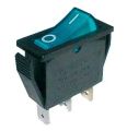 Prepínač kolískový    2pol./3pin  ON-OFF 250V/15A pros. modrý