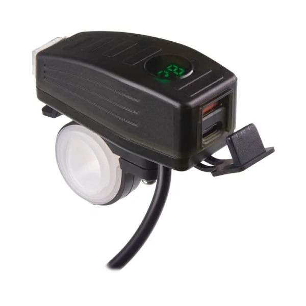 Nabíjačka USB STU 34707 s voltmetrom na motocykel