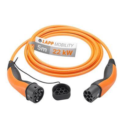 Kábel nabíjací LAPP 61789 typ 2 22kW 32A 3 fázy 5m pre elektromobil