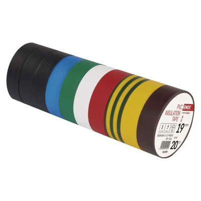 Páska izolačná PVC 19mm/20m farebný mix EMOS 10ks