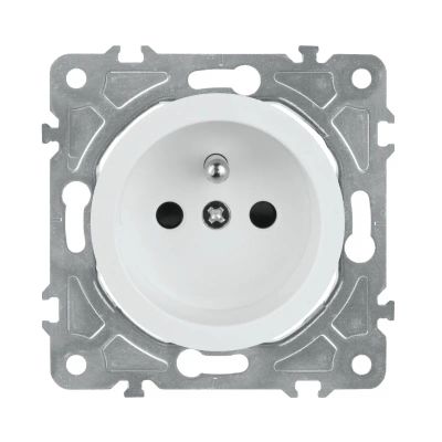 Zásuvka ELECTROMALT OVAL OVA1011W, biela