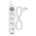 Predlžovací prívod 3 zásuvky 2m EMOS P1312FC USB s vypínačom