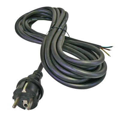 Flexo šnúra gumená 3x1,0mm2 5m čierna GETI