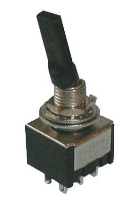 Prepínač páčkový    3pol./6pin  ON-OFF-ON plastic