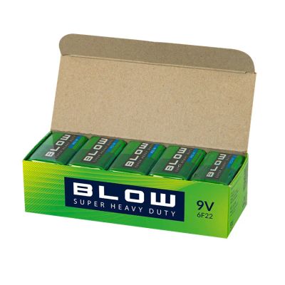 Batéria 9V (6LR61) Zn-Cl BLOW Super Heavy Duty 10x 1ks / blister