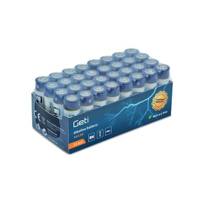 Batérie AA (LR6) alkalická GETI 1,5V 32ks