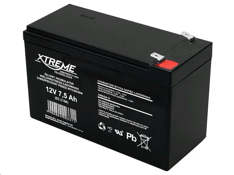 Olovená batéria 12V / 7,5Ah XTREME / Enerwell bezúdržbový akumulátor