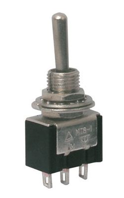 Prepínač páčkový 3pol./3pin (ON)-OFF-(ON)