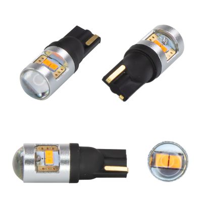 Autožiarovka LED T10 12/24V CARCLEVER 952034cbora 6LED/CSP CAN-Bus oranžová 2ks