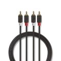 Kábel 2x Cinch konektor/2x Cinch konektor 3m NEDIS CABW24200AT30