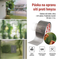 Páska na opravu sietí proti hmyzu 50 mm/ 2 m priehľadná EMOS F6210