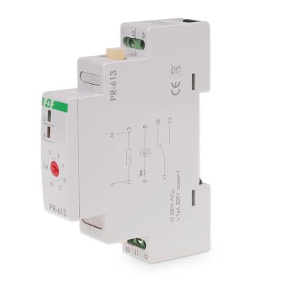 Relé prioritné prúdové F&F PR-613 1xNO+1xNC, 230V, 16A, na DIN lištu