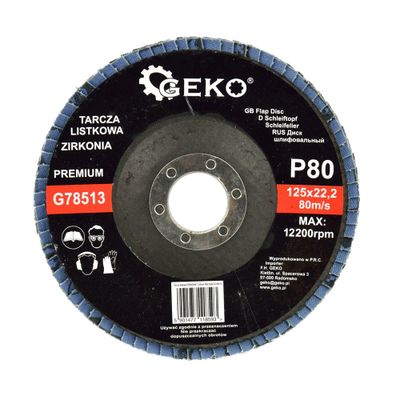 Kotúč lamelový 125mm P80 GEKO G78513
