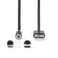Kábel NEDIS CCGB60630BK20 USB 2v1 2m Black