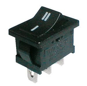 Spínač kolískový 2pol./3pin ON-ON 250V/6A čierny