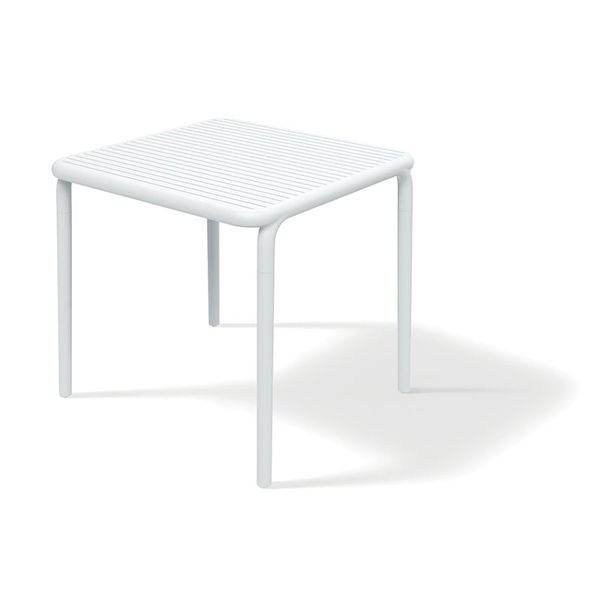 Stôl záhradný BRENE 795x795x755mm - biela