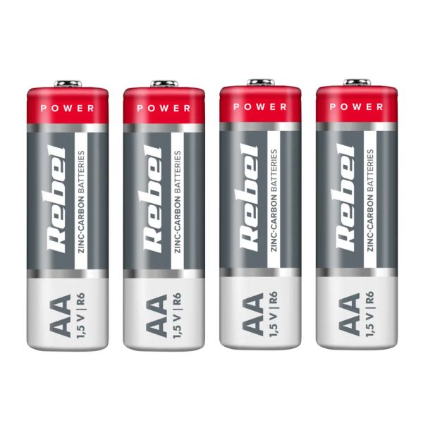 Batéria AA (R6) Zn-Cl REBEL 4ks / shrink BAT0081
