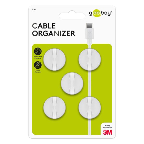 Organizér na káble GOOBAY 95183 5ks White