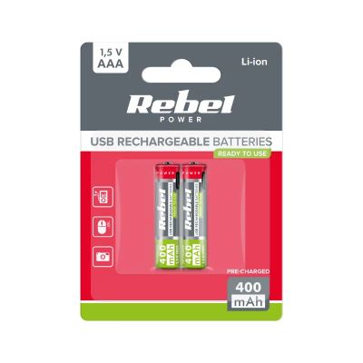 Nabíjacie batérie AAA (R03) 1,2V/400mAh REBEL 2ks / blister BAT2015