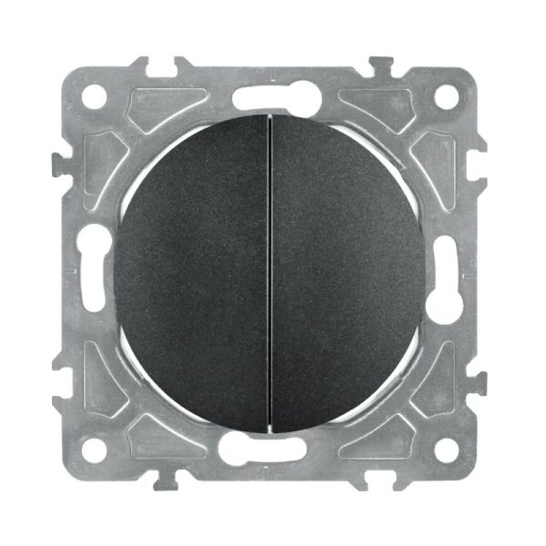 Vypínač ELECTROMALT OVAL OVA1008B čierny