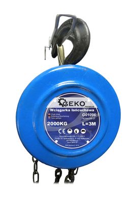 Kladkostroj reťazový 2t 3m GEKO G01096