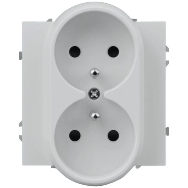 Dvojitá zásuvka DPM MOXY MOX1029W, biela