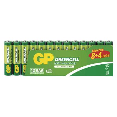 Batérie AAA (R03) Zn-Cl GP Greencell 12ks