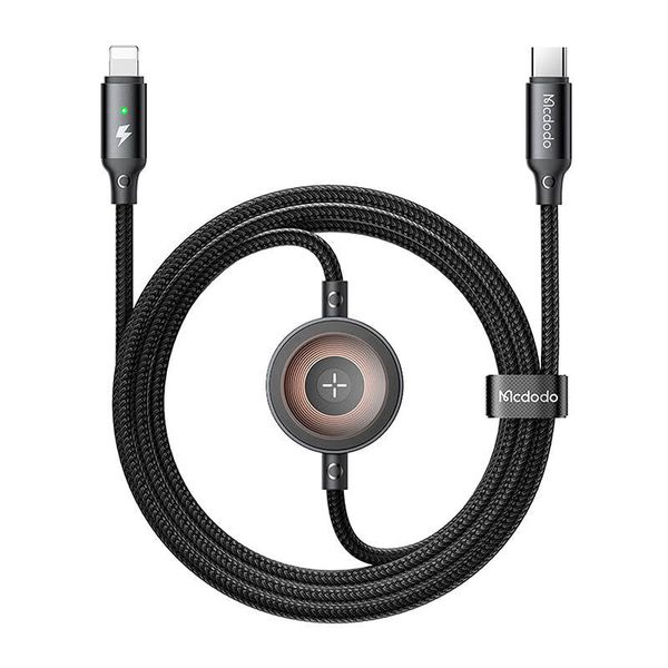 Kábel MCDODO CA-5680 USB-C /Lightning 1,5m Black + nabíjačka na Apple Watch