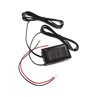 Digitálny teplomer mini DC 4V-28V s dvojitým displejom a kovovým snímačom teploty NTC