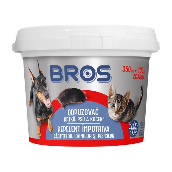 Odpudzovač krtkov, psov a mačiek BROS 350ml + 100ml zadarmo