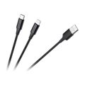 Kábel CABLETECH KPO3944 USB - USB-C/Lightning 1m Black