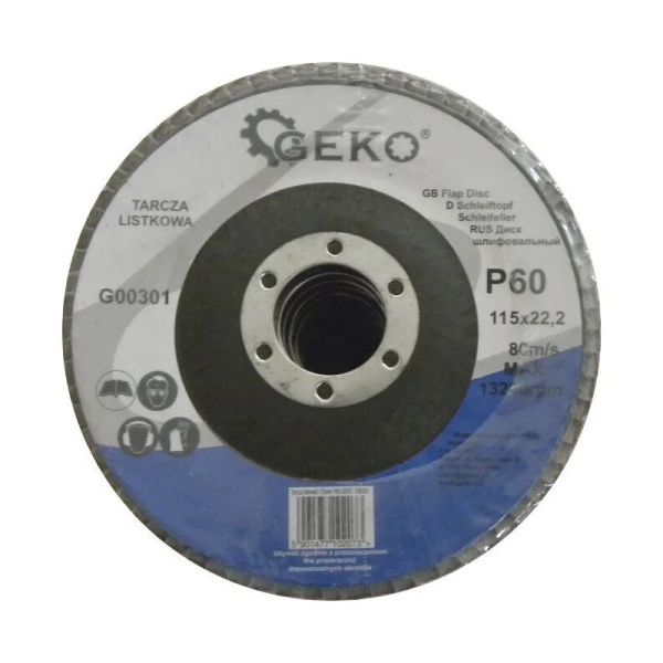 Kotúč na kov lamelový 115mm P60 GEKO G00301