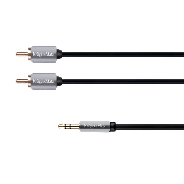 Kábel Jack 3.5mm stereo/2x Cinch 3m KRUGER & MATZ KM0311