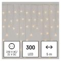 LED vianoč. cencúle, 5 m, vonkajšie aj vnútorné, teplá biela, ovládač, programy, časovač